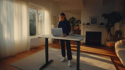 Slyora - Bureau assis-debout électrique réglable pour espace de travail