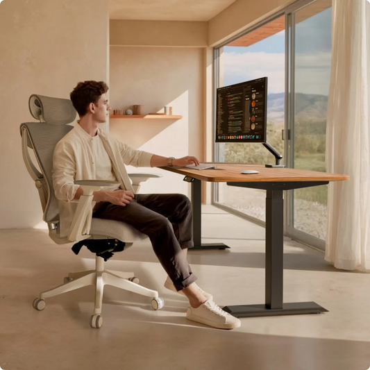 Slyora – Bureau assis-debout électrique réglable pour télétravail