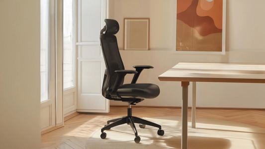 Chaise de bureau réglable Slyora – Design moderne et assise ajustable, Noir graphite